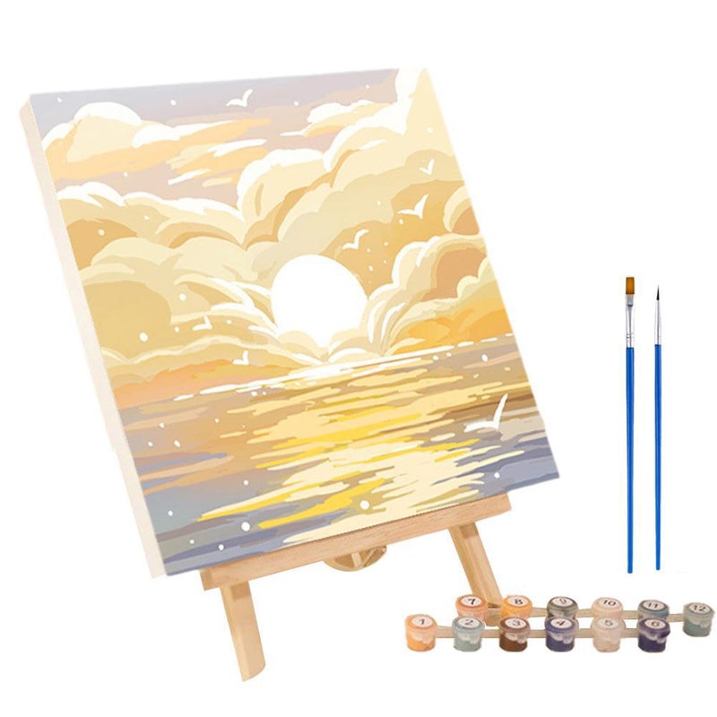 Tulip Landscape DIY Digital Oil Painting and Coloring